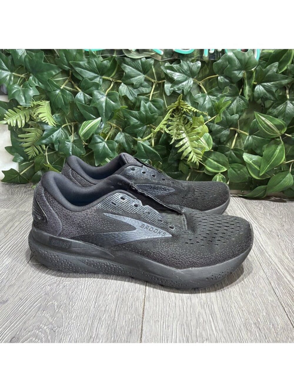 Brooks Ghost 16 Shoes Mens Size 9 Narrow B Black Running Sneakers 1104181B020